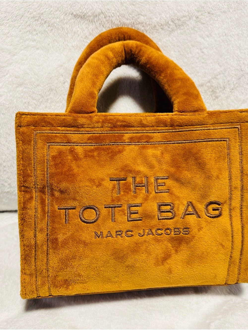 Marc Jacobs Velvet Tote Bag in Mustard